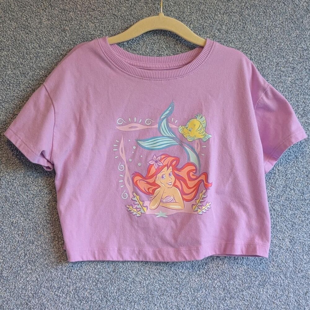 Jumping Beans Girls Size 5T Disney The Little Mermaid Ariel Flounder Crop Top